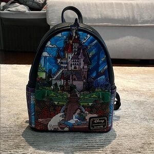 Loungefly Disney Princess Castle Series Beauty And The Beast Belle Mini Backpack